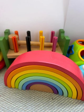 Lote Juguetes Niños: Pato, Arcoíris, Tren