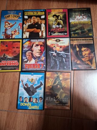 Lote 10 Películas DVD Acción y Terror