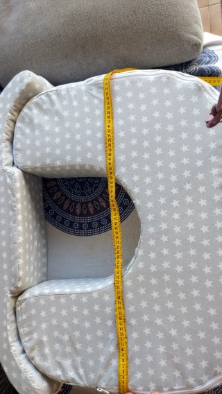 Cojín Lactancia Gemelar Estrellas Gris Mimuselina