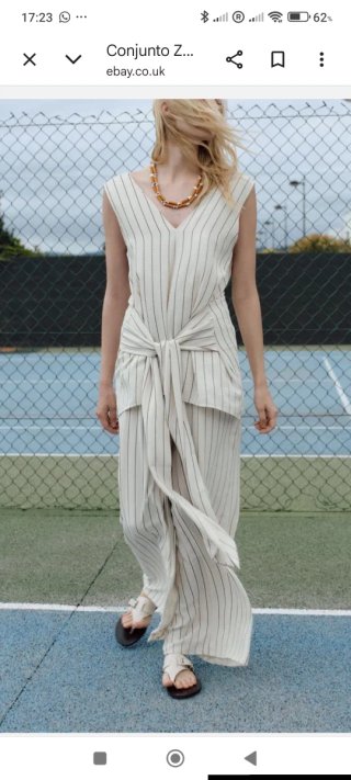 Top Zara Rayas Blanco y Negro