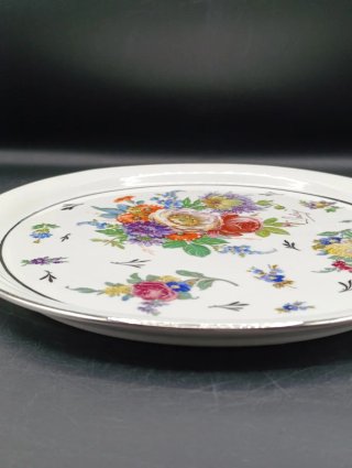 Bandeja Tartera Porcelana Francesa Flores