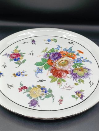 Bandeja Tartera Porcelana Francesa Flores