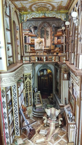 Angolo Libri Barocco Dreams: Libreria in Miniatura per Bambole