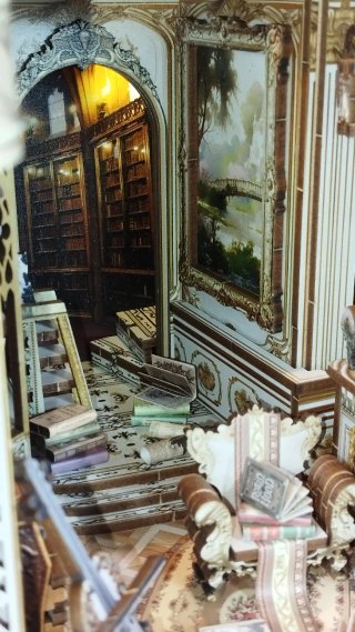 Angolo Libri Barocco Dreams: Libreria in Miniatura per Bambole