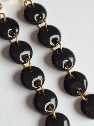 Pendientes Delia negro dorado