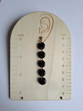 Pendientes Delia negro dorado