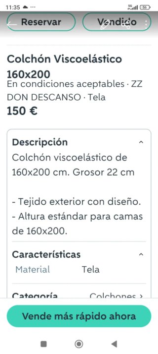 Colchón 160x200