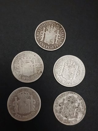 Lote Monedas Plata Españolas.