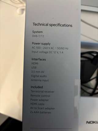 Ricevitore DVB-T/T2 Nokia