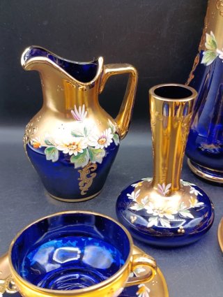 Juego de café cristal Murano