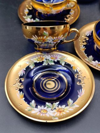 Juego de café cristal Murano