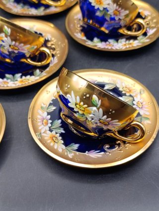 Juego de café cristal Murano