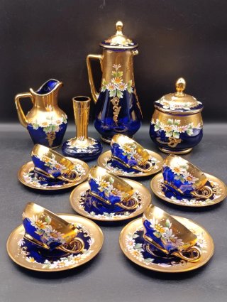 Juego de café cristal Murano