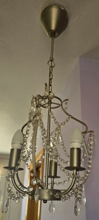 Lámpara de techo Ikea con cristales