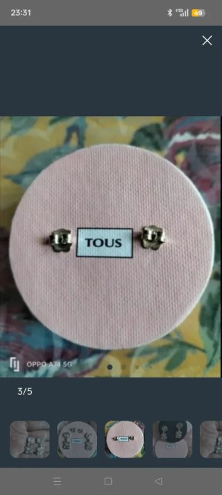 PENDIENTES TOUS PLATA CON FORMA DE OSO
