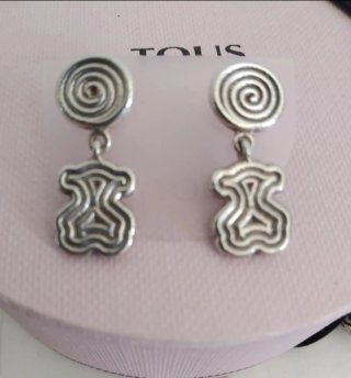 PENDIENTES TOUS PLATA CON FORMA DE OSO