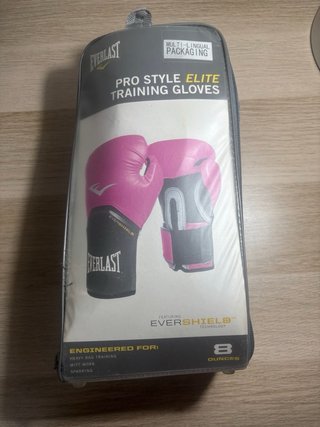 Guantes de boxeo Everlast rosas y grises