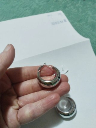 U451 Orecchini cerchio bombato in acciaio inox