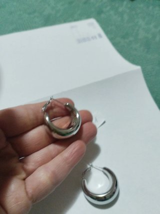 U451 Orecchini cerchio bombato in acciaio inox