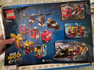 LEGO City 60462 Elicottero, Camion dei Pompieri e Sottomarino