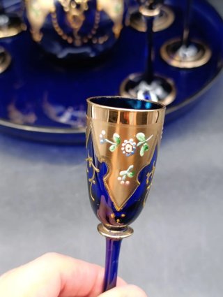 Juego de licor cristal Murano