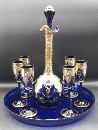 Juego de licor cristal Murano