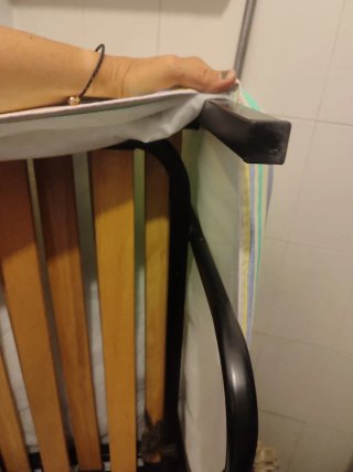 Cama plegable de tela