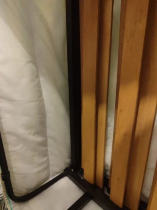 Cama plegable de tela