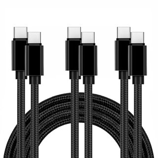 3 Cavi USB-C a USB-C Neri 2 metri