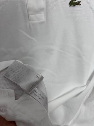 Polo Lacoste Blanco Talla XL/L
