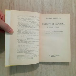 Libro HAZLITT EL EGOISTA Y OTROS PAPELES