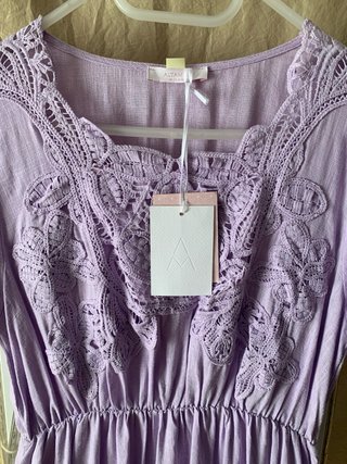 Vestito lungo in puro lino