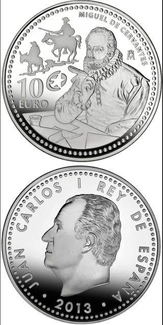 Moneda 10€ Miguel de Cervantes 2013 RRR