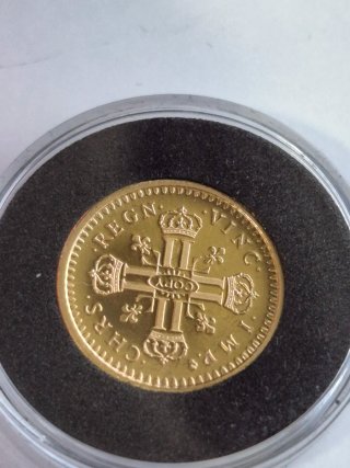 Moneda Oro Double Louis d’Or 1710