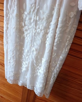 Vestido fiesta Olimara blanco roto