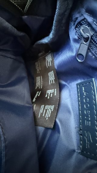 Bandolera Lacoste Negra Hombre