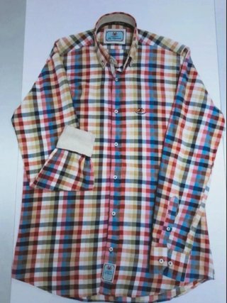 Camisa de cuadros manga larga La Española