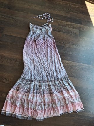 Vestido largo estampado