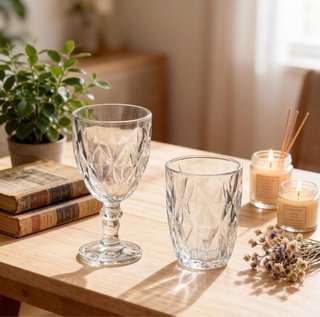 Set 6 Calici + 6 Bicchieri Vetro