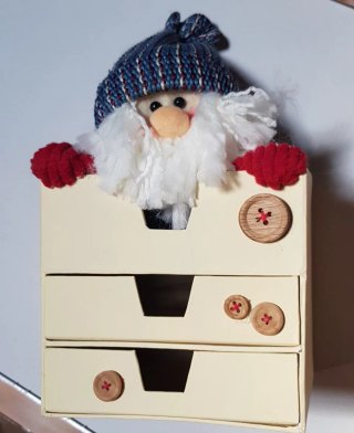 Scatola portaoggetti decorata Babbo Natale
