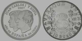 Moneda 10 Euro España China 2007