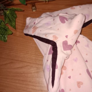 Pijama bebé niña corazones rosa 0-3 62cm