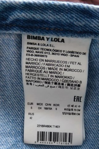 Falda vaquera Bimba y Lola Talla S