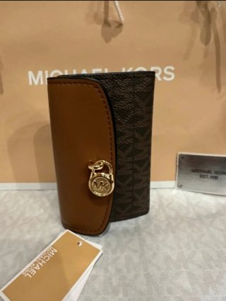 Cartera Michael Kors Nueva Marrón y Dorada