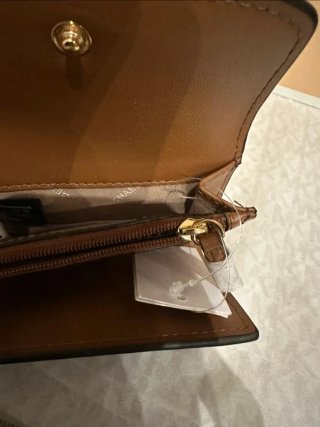 Cartera Michael Kors Nueva Marrón y Dorada