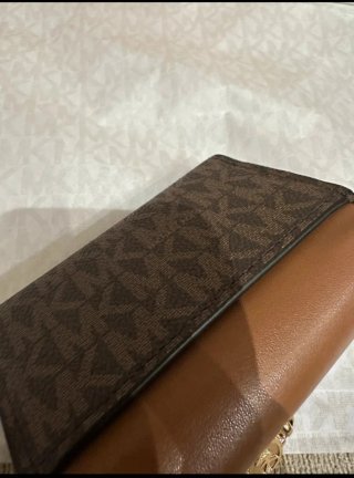 Cartera Michael Kors Nueva Marrón y Dorada