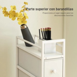 Cajonera auxiliar blanca 4 cajones