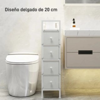 Cajonera auxiliar blanca 4 cajones