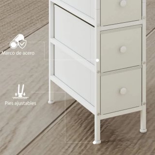Cajonera auxiliar blanca 4 cajones