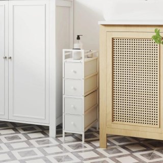 Cajonera auxiliar blanca 4 cajones